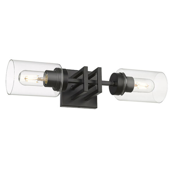 Tribeca Matte Black Two-Light Wall Sconce, image 3